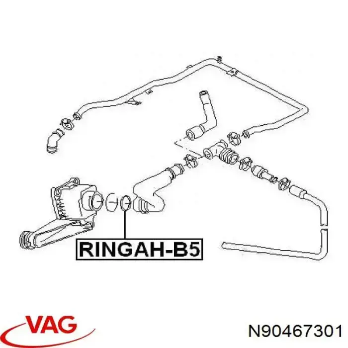 N90467301 VAG Anillo de sellado del separador de gases del cárter