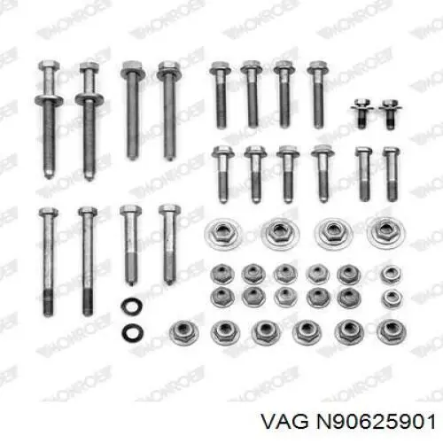 Perno de fijación del brazo oscilante delantero N90625901 VAG