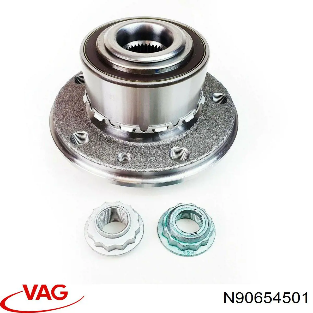 Tuerca del cubo de rueda trasera N90654501 VAG
