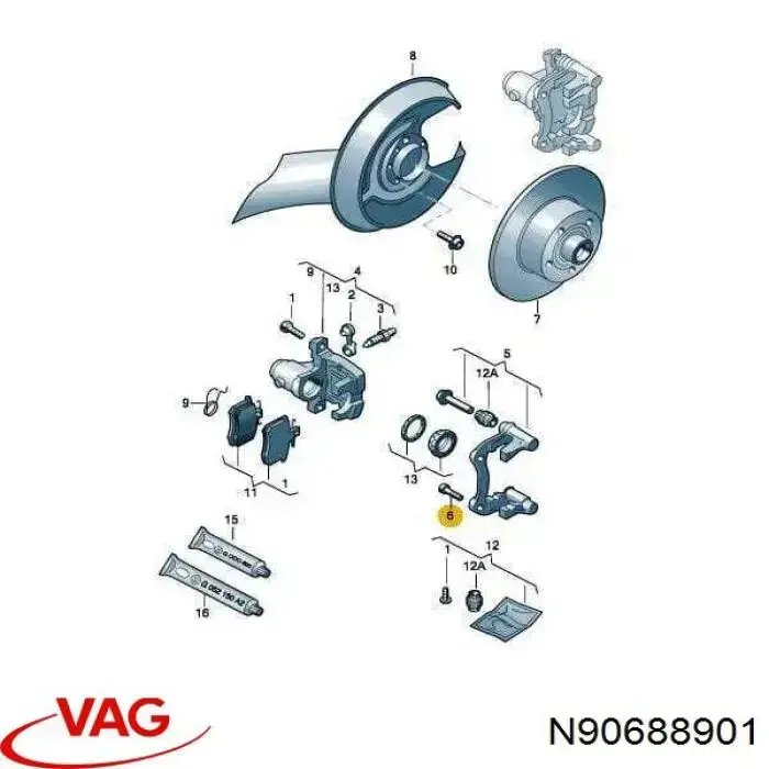 Juego tornillos culata VAG N90688901 precio, desde 5,05 EUR