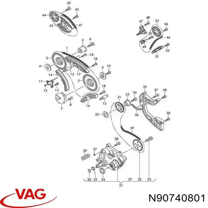 N90740801 VAG Anillo de sellado del tubo de refrigeración de la transmisión automática