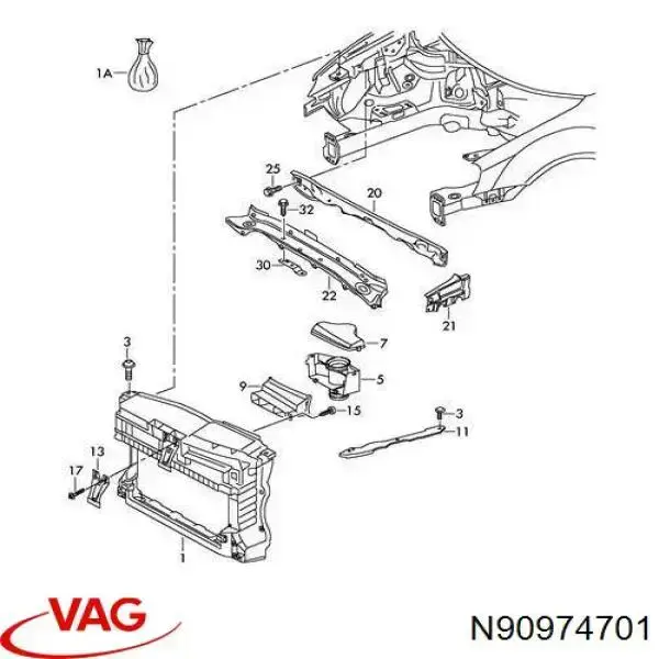 Protección motor /empotramiento Audi A6 4G2, 4GC