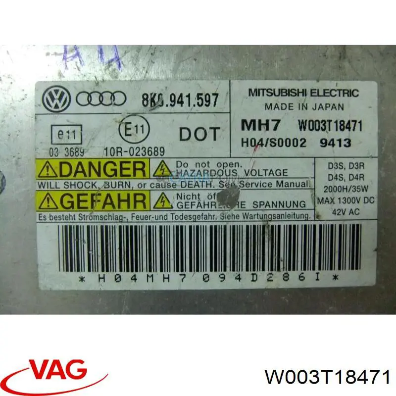 Comprar W003T18471 VAG Unidad de control de xenón