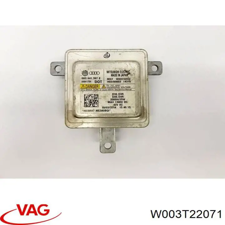 Comprar W003T22071 VAG Unidad de control de xenón