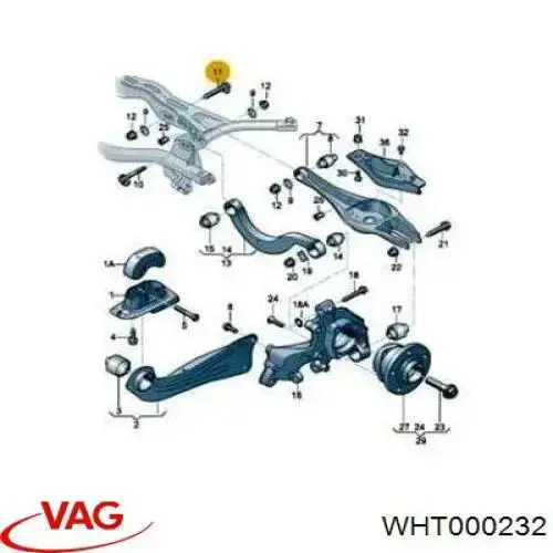 Comprar WHT000232 VAG Arandela interior del perno de fijación del brazo inferior trasero