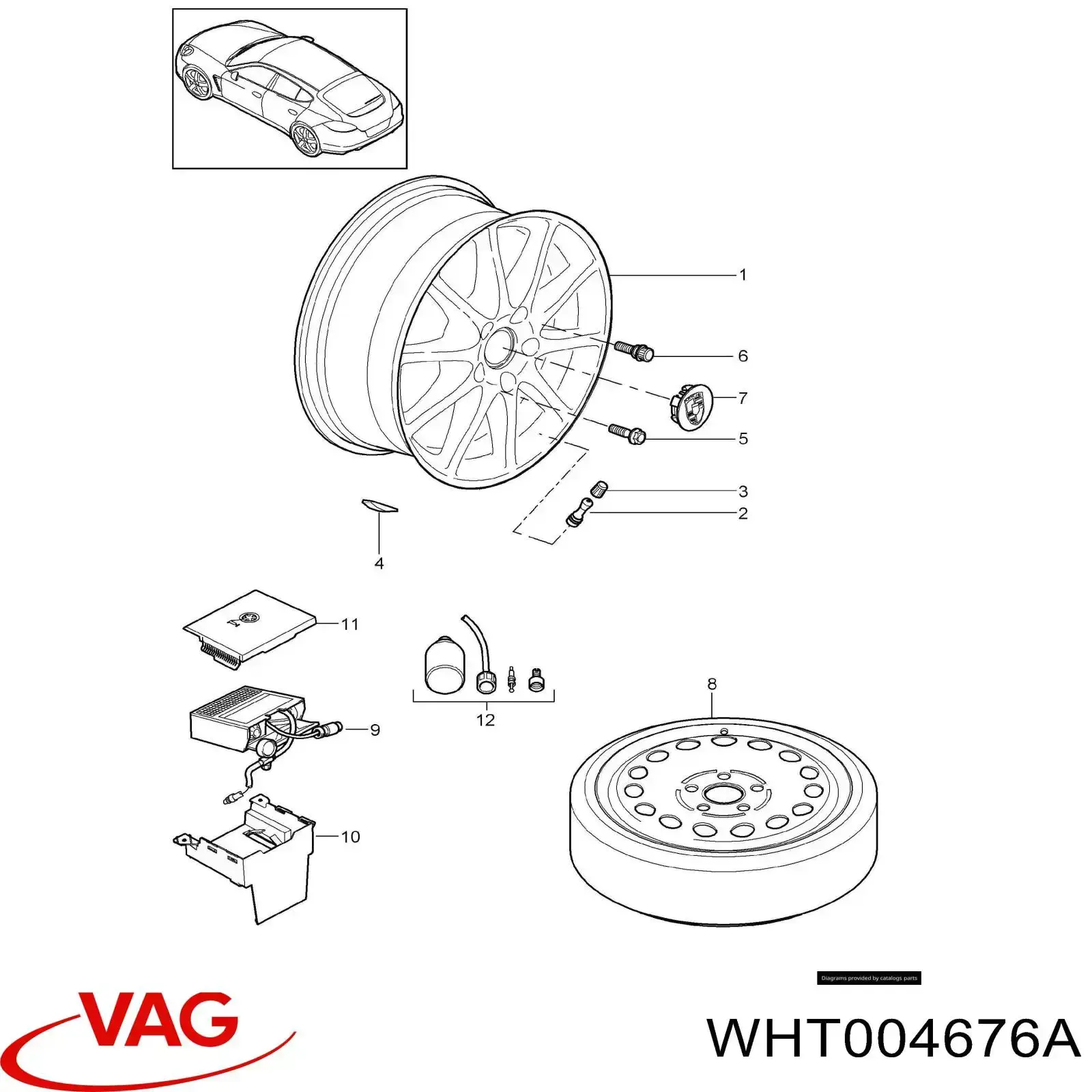 Tornillo de rueda WHT004676A VAG