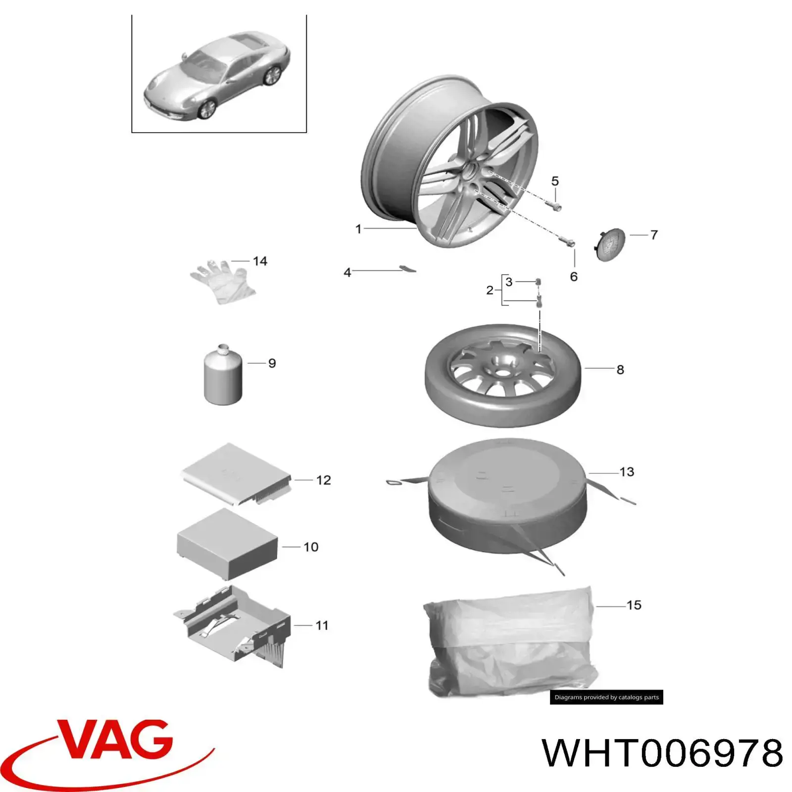 WHT006978 VAG Tornillos para llantas