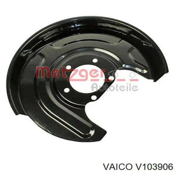 V10-3906 VEMO/Vaico chapa protectora contra salpicaduras, disco de freno trasero derecho