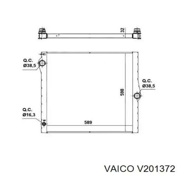 V20-1372 VEMO/Vaico tapa de radiador