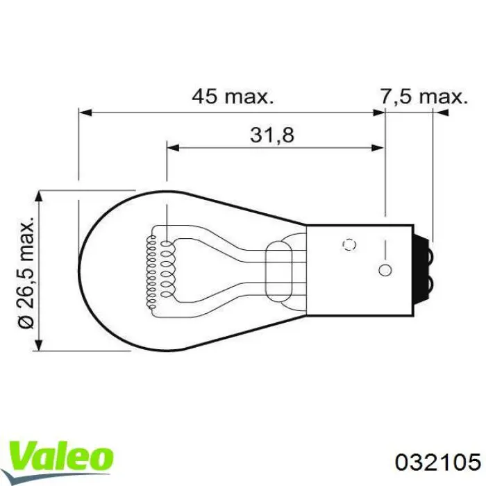 Comprar 032105 VALEO Bombilla de luz