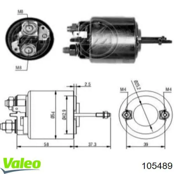 Solenoide de arranque 105489 VALEO