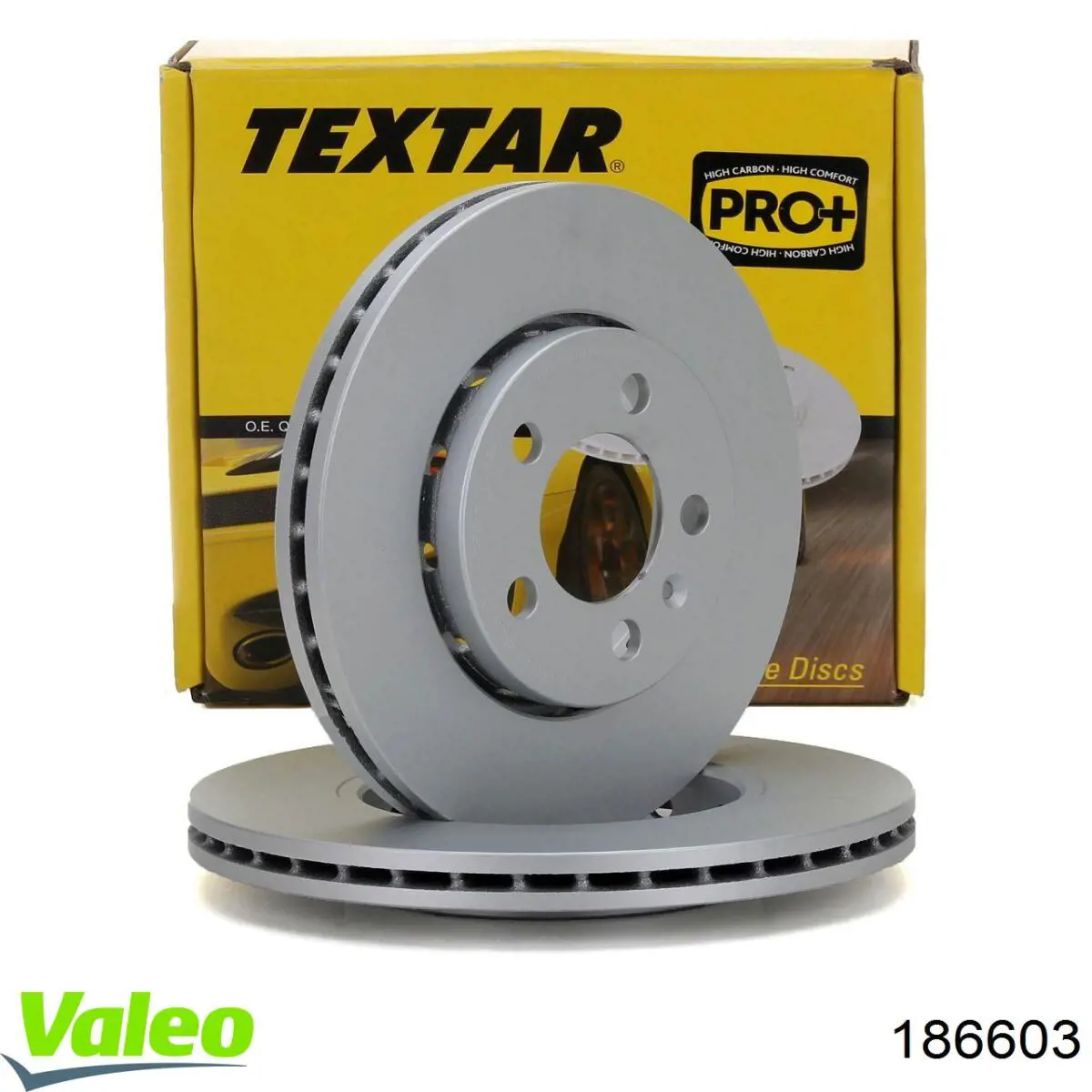 Disco de freno delantero VALEO 186603