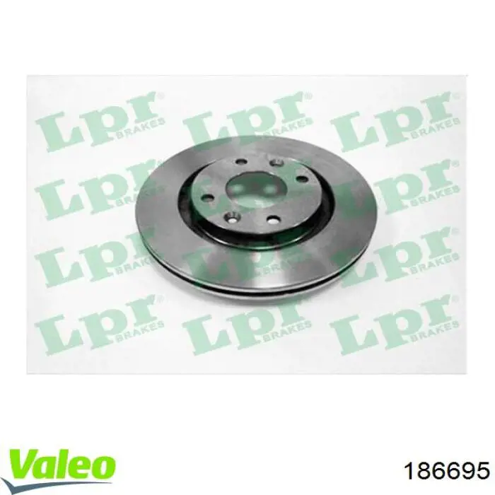 Disco de freno 186695 VALEO