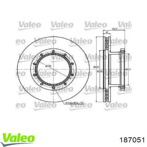 Comprar 187051 VALEO Freno de disco delantero