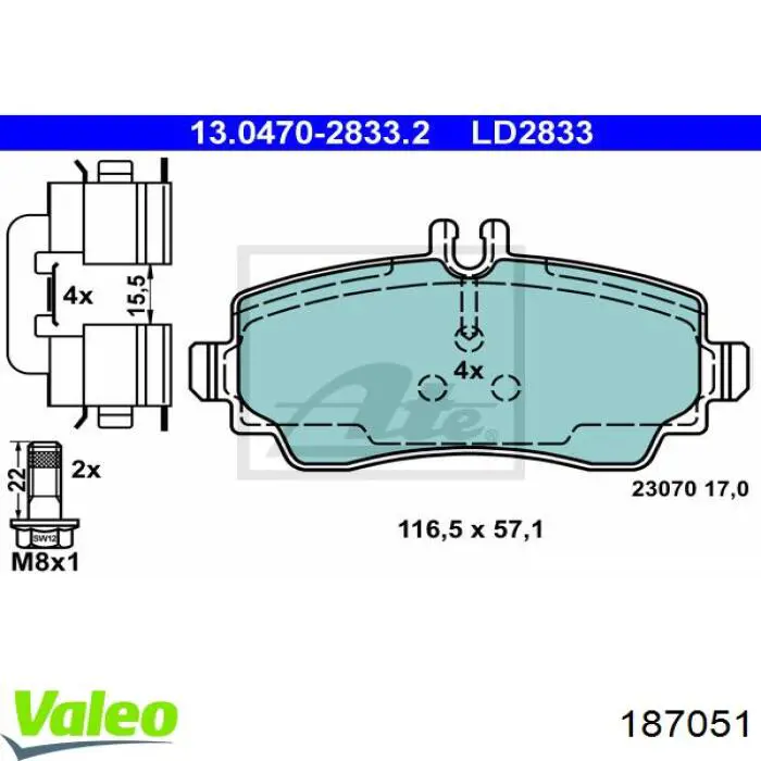 Disco de freno 187051 VALEO