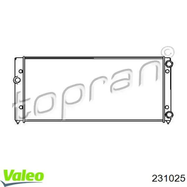 231025 VALEO radiador refrigeración del motor