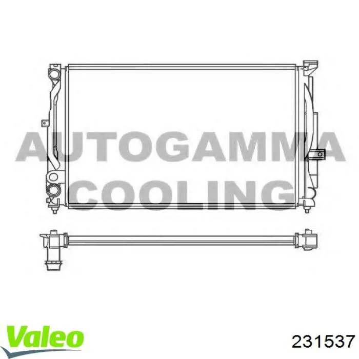 231537 VALEO radiador refrigeración del motor