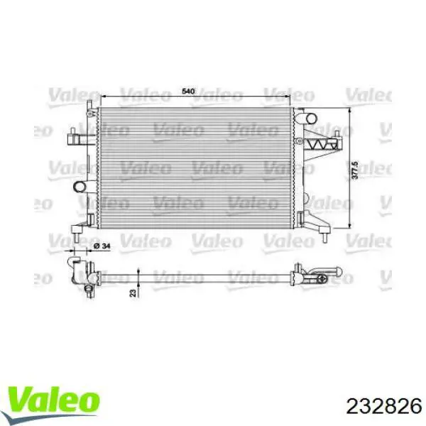 95513833 General Motors radiador refrigeración del motor