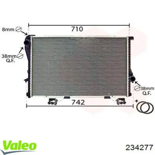 234277 VALEO radiador refrigeración del motor