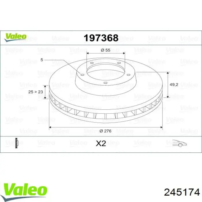 245174 VALEO bobina de encendido