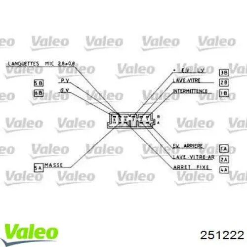 Comprar 251222 VALEO Conmutador derecho de la columna de dirección