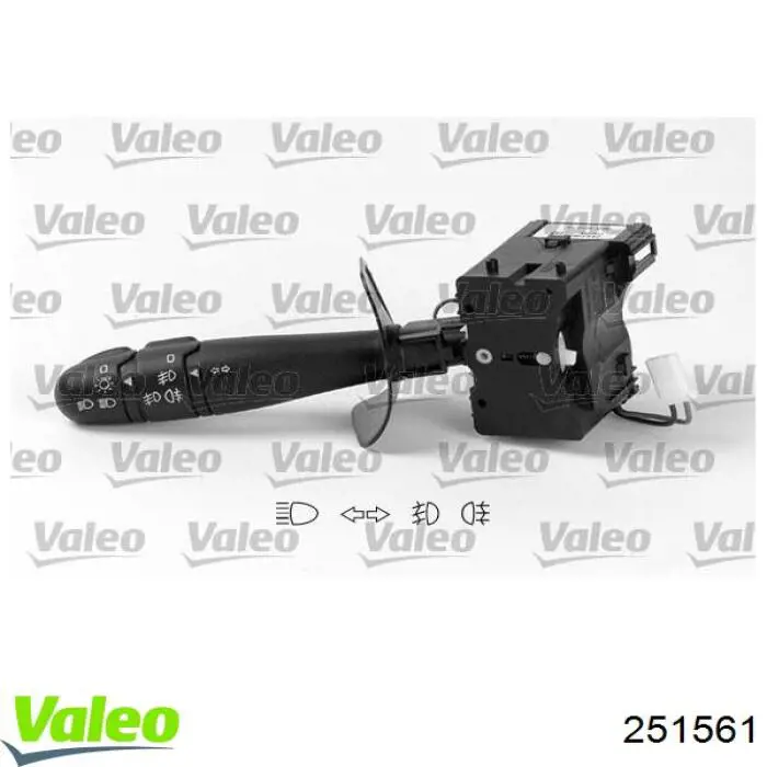 Conmutador izquierdo de la columna de dirección 251561 VALEO