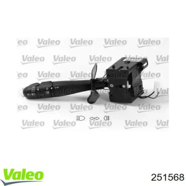 Conmutador izquierdo de la columna de dirección 251568 VALEO