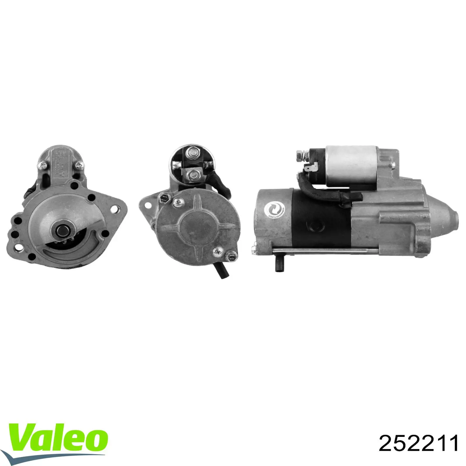 252211 VALEO Bombín de cerradura de puerta delantera derecha