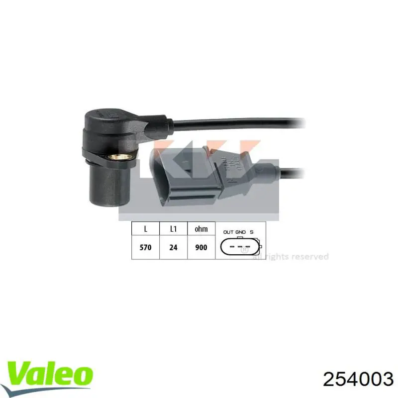 Sensor ckp VALEO 254003