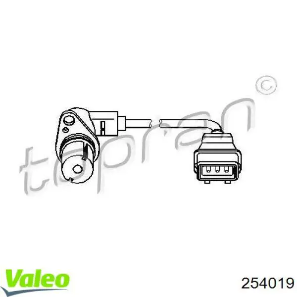 Sensor de cigüeñal 254019 VALEO