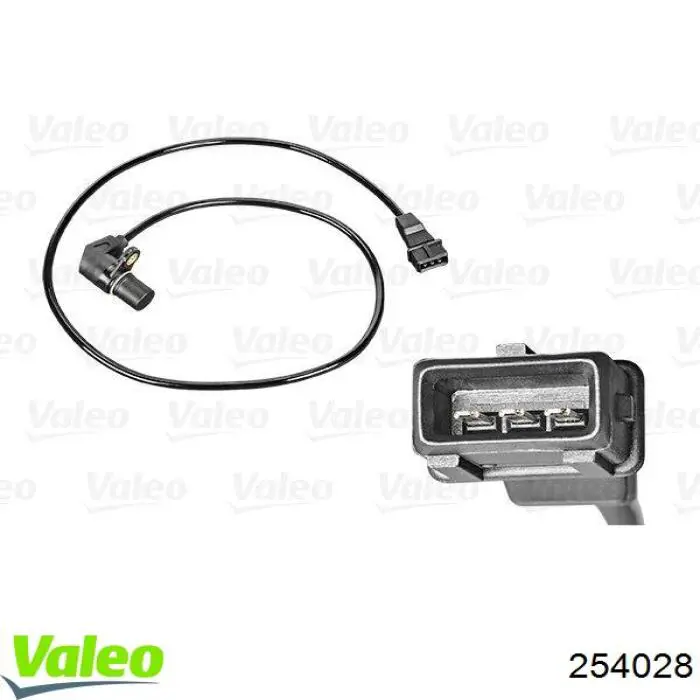 Sensor de cigüeñal 254028 VALEO