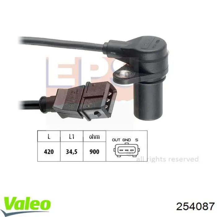 Sensor de cigüeñal 281002102 Fiat/Alfa/Lancia