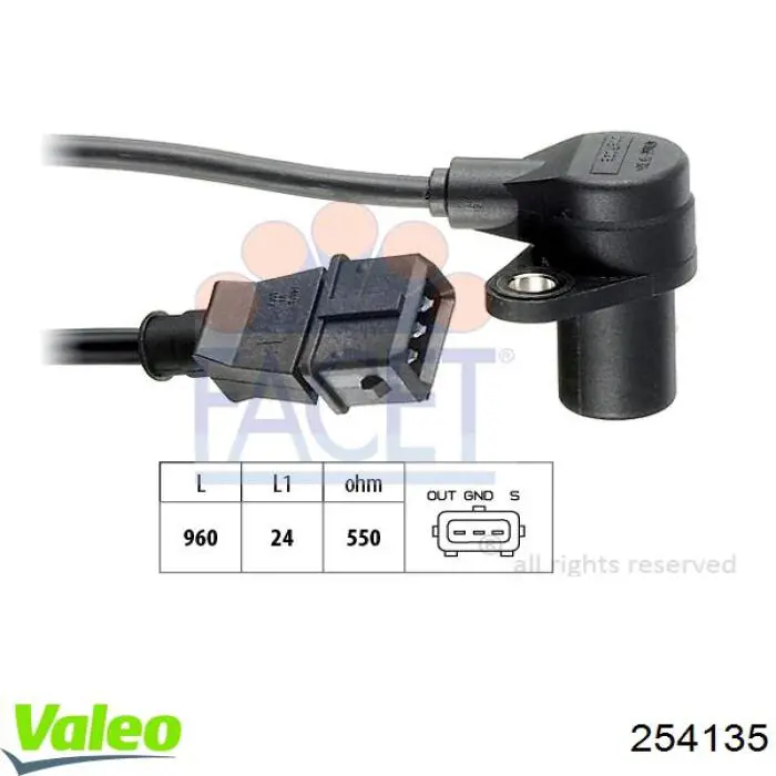 254135 VALEO sensor de posición del cigüeñal