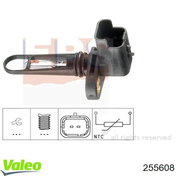 Sensor de temperatura del aire de admisión 255608 VALEO