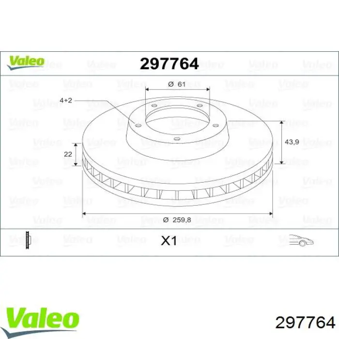 Freno de disco delantero Nissan Versa E12X