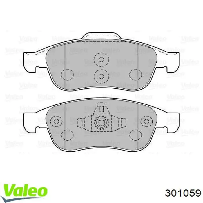 301059 VALEO pastillas de freno delanteras