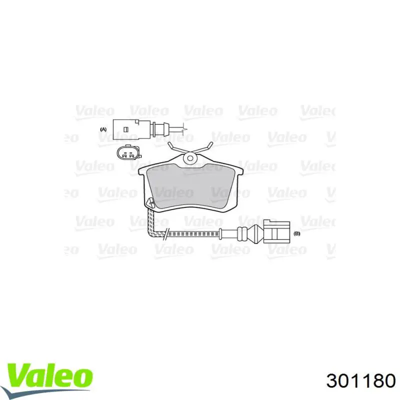 Pastillas de freno traseras 301180 VALEO