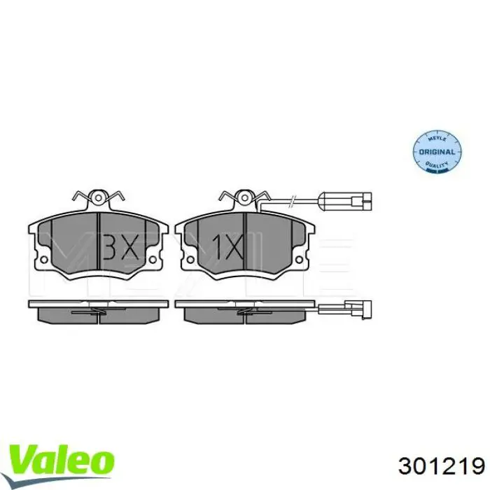 301219 VALEO pastillas de freno delanteras