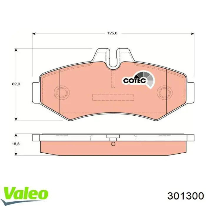 301300 VALEO pastillas de freno traseras