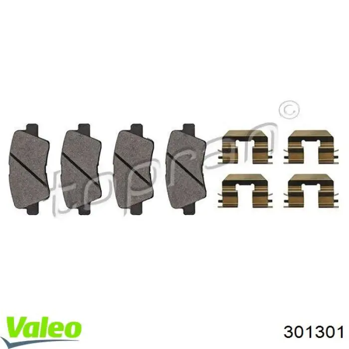 Pastillas de freno traseras 301301 VALEO
