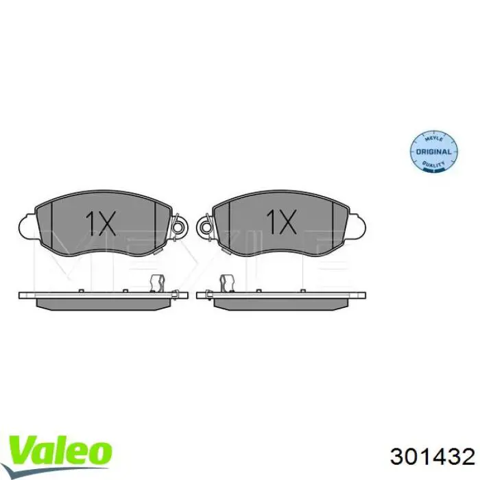 301432 VALEO pastillas de freno delanteras