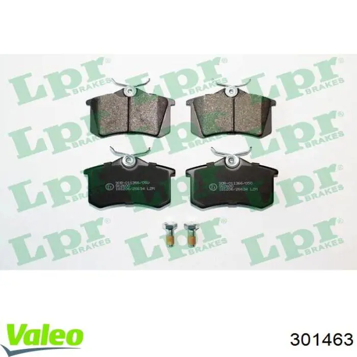 Pastillas de freno traseras 301463 VALEO