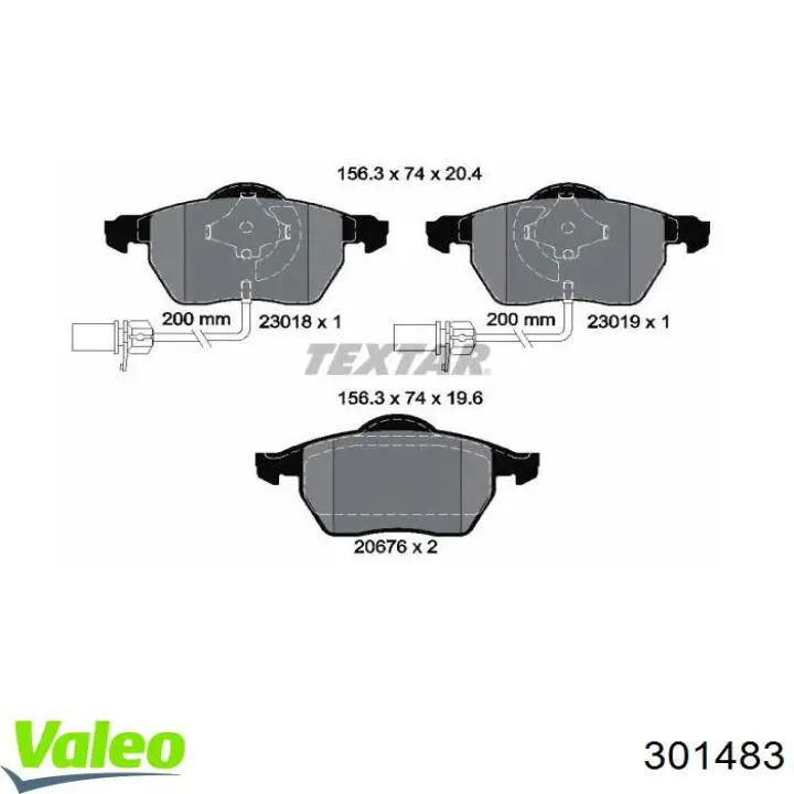301483 VALEO Pastillas delanteras