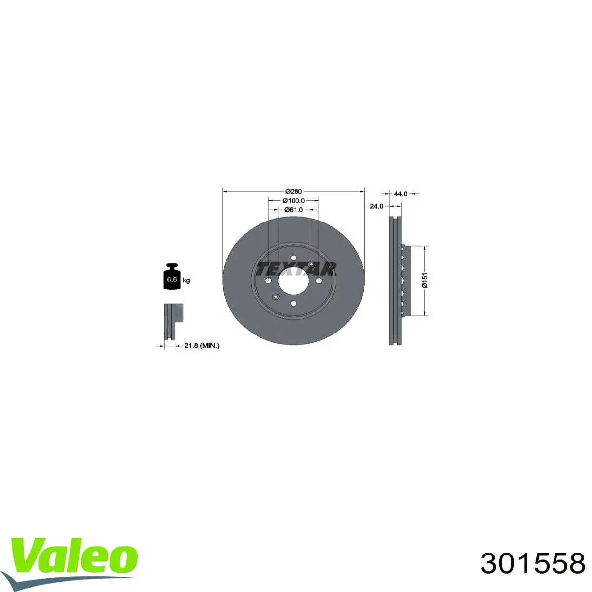 Pastillas de freno 301558 VALEO