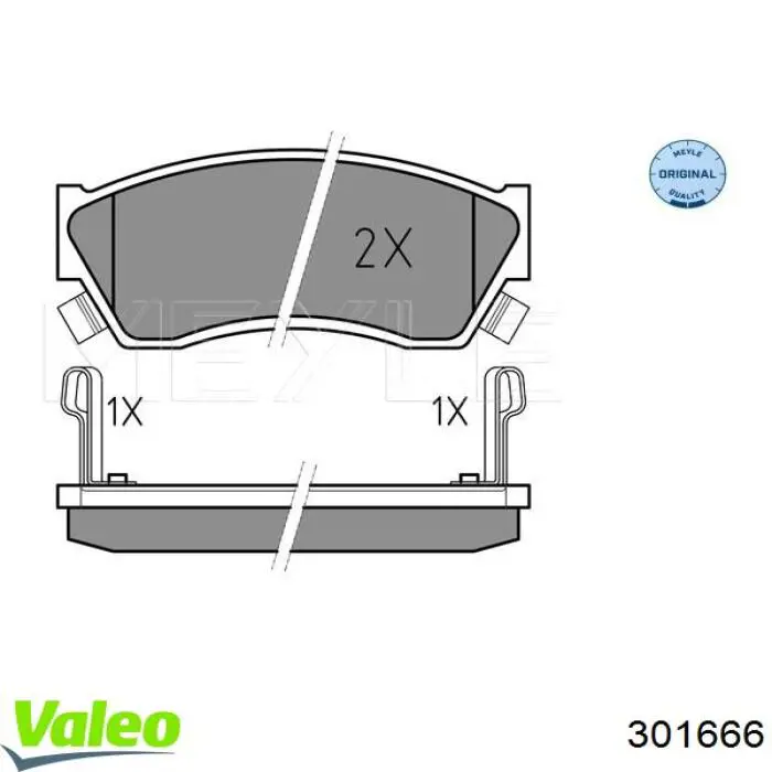 301666 VALEO pastillas de freno delanteras