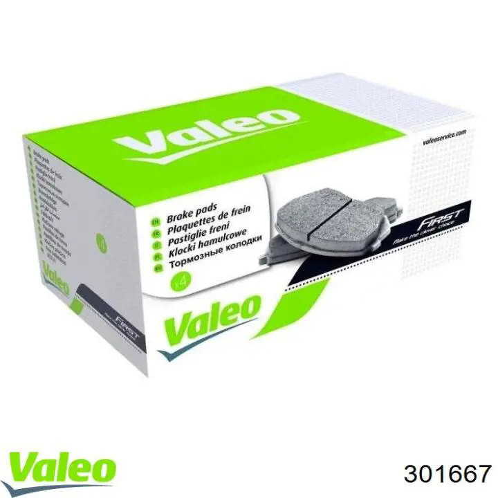 301667 VALEO pastillas de freno delanteras