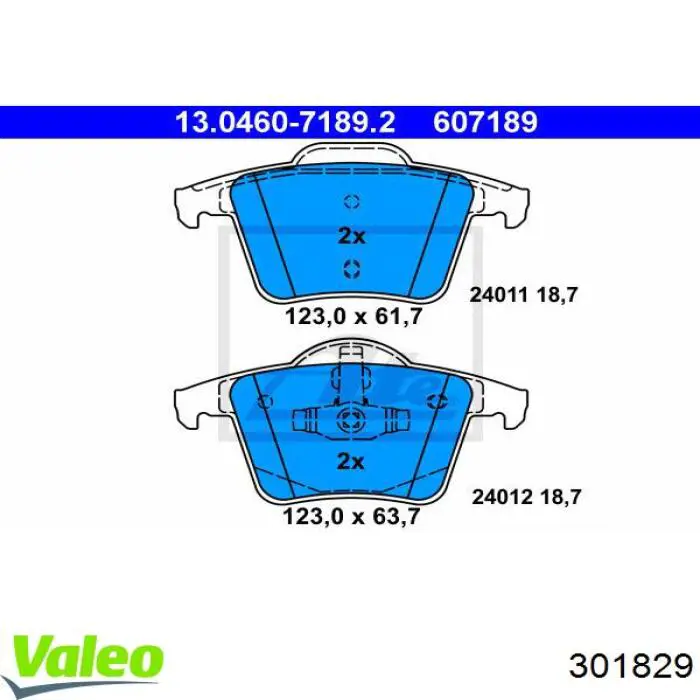 301829 VALEO pastillas de freno traseras