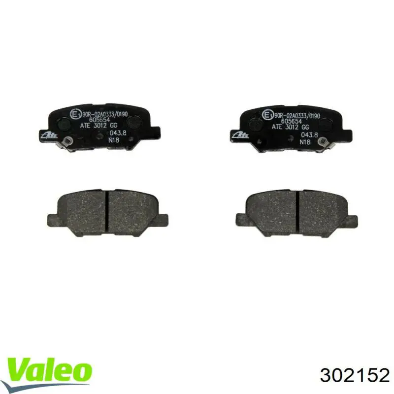 302152 VALEO Pastillas freno traseras