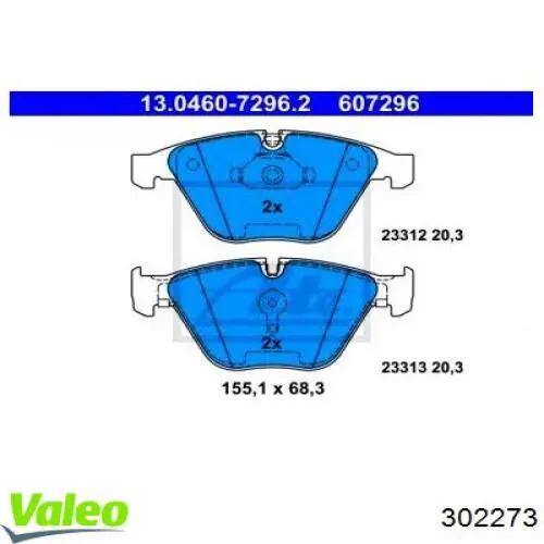 Pastillas de freno 302273 VALEO