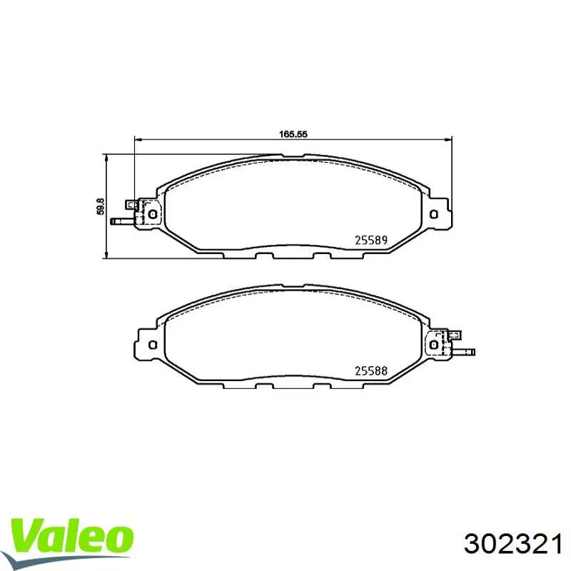 302321 VALEO Pastillas delanteras